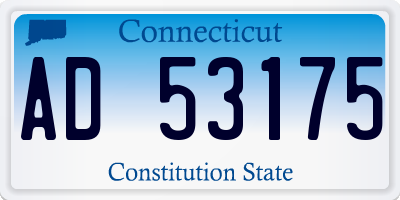 CT license plate AD53175