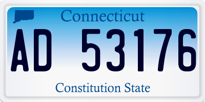 CT license plate AD53176