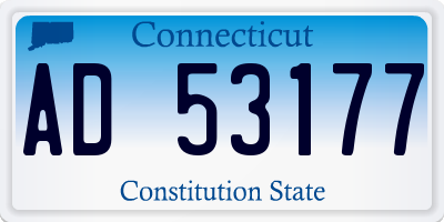 CT license plate AD53177