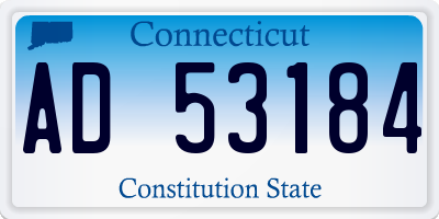 CT license plate AD53184