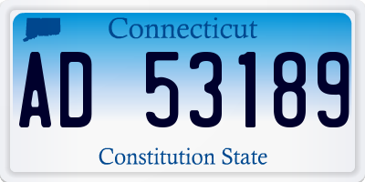 CT license plate AD53189
