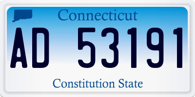 CT license plate AD53191