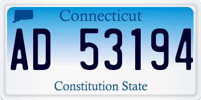 CT license plate AD53194