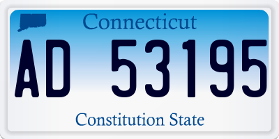 CT license plate AD53195