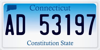 CT license plate AD53197