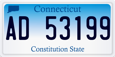 CT license plate AD53199