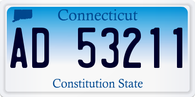 CT license plate AD53211