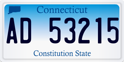 CT license plate AD53215