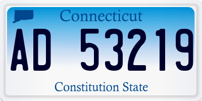 CT license plate AD53219