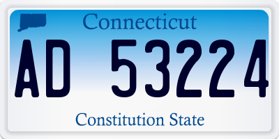 CT license plate AD53224