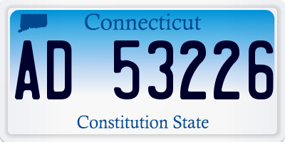 CT license plate AD53226