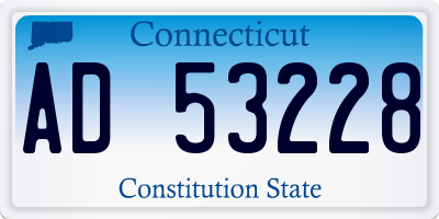 CT license plate AD53228