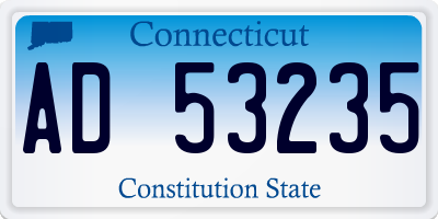 CT license plate AD53235