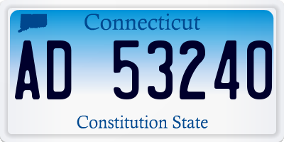 CT license plate AD53240