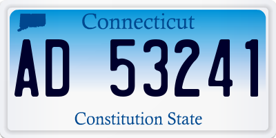 CT license plate AD53241