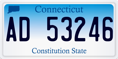 CT license plate AD53246