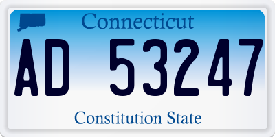 CT license plate AD53247