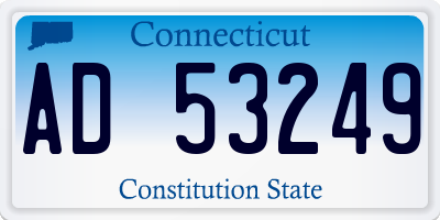 CT license plate AD53249