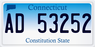 CT license plate AD53252