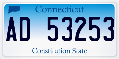 CT license plate AD53253