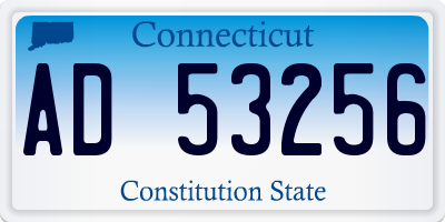 CT license plate AD53256
