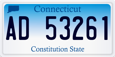 CT license plate AD53261
