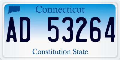 CT license plate AD53264