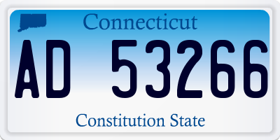 CT license plate AD53266