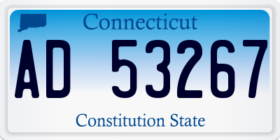 CT license plate AD53267