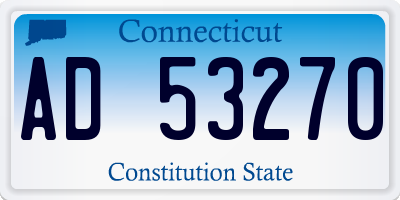 CT license plate AD53270
