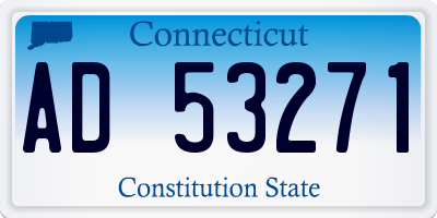 CT license plate AD53271