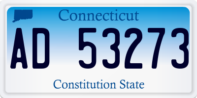 CT license plate AD53273