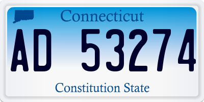 CT license plate AD53274