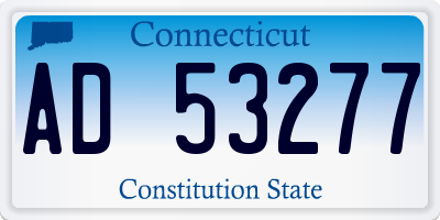 CT license plate AD53277
