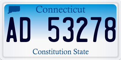 CT license plate AD53278