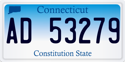 CT license plate AD53279