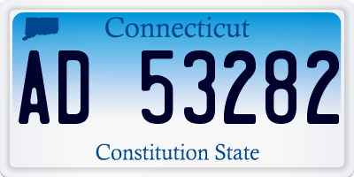 CT license plate AD53282