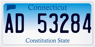 CT license plate AD53284