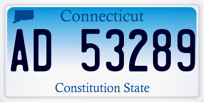 CT license plate AD53289
