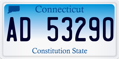 CT license plate AD53290