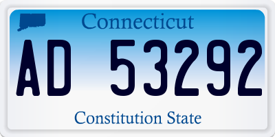 CT license plate AD53292