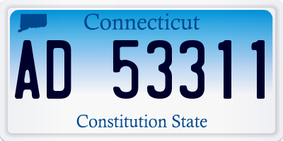 CT license plate AD53311