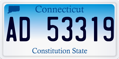CT license plate AD53319