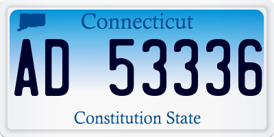 CT license plate AD53336