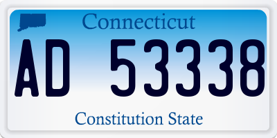 CT license plate AD53338