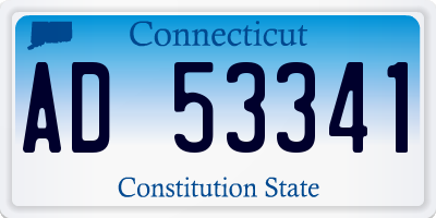 CT license plate AD53341