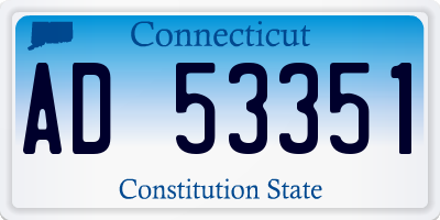 CT license plate AD53351