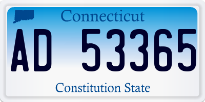 CT license plate AD53365