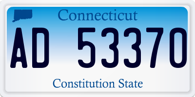 CT license plate AD53370