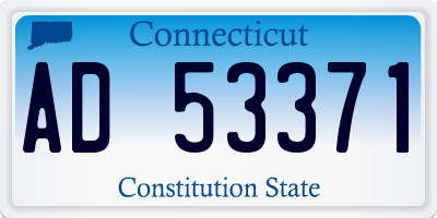 CT license plate AD53371